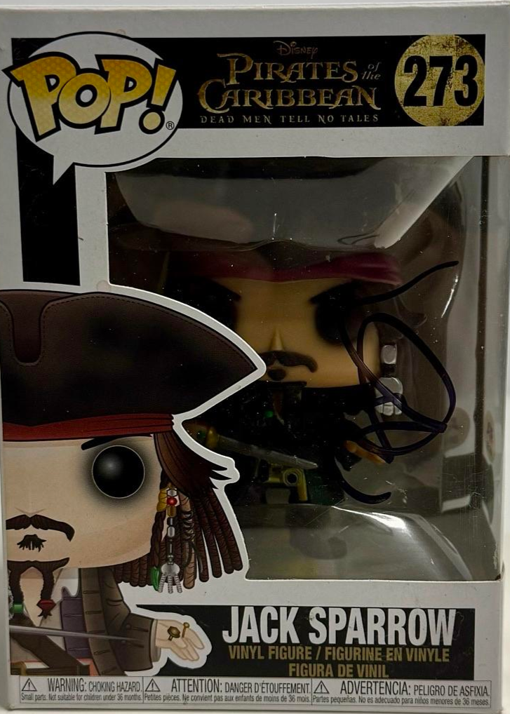 Johnny Depp Signed Funko Pop #273 "Jack Sparrow" Pirates Of The Carribean - PSA COA